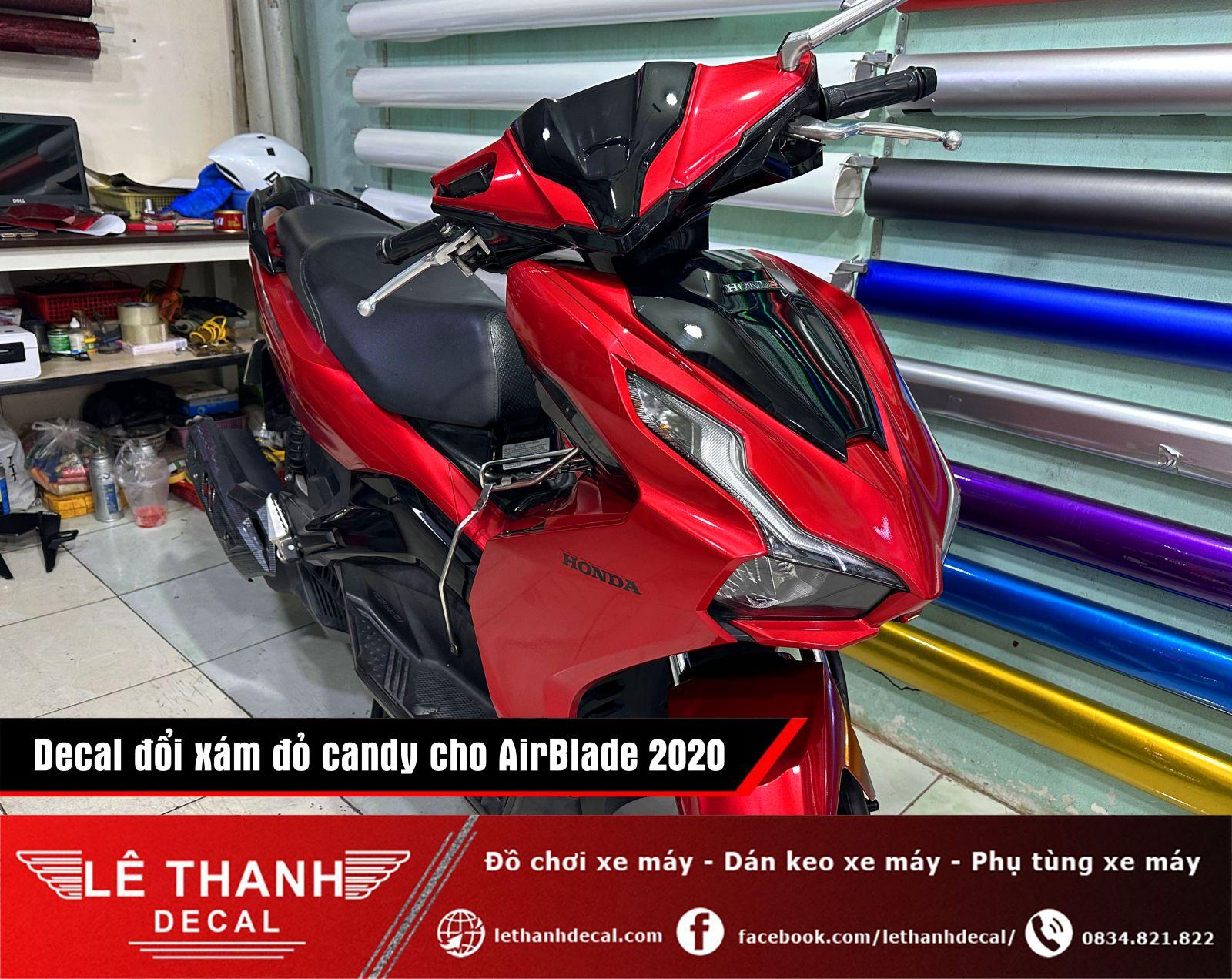 Dán decal đổi màu đỏ candy cho AirBlade 2020