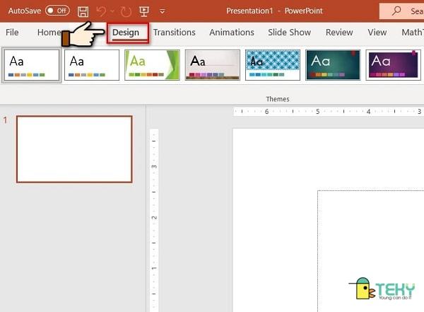 Cách thay nền powerpoint bằng công cụ Design