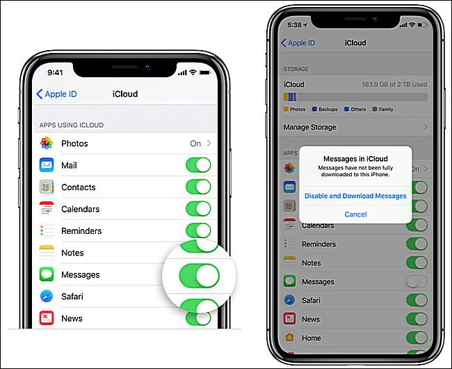 tải tin nhắn văn bản từ iCloud