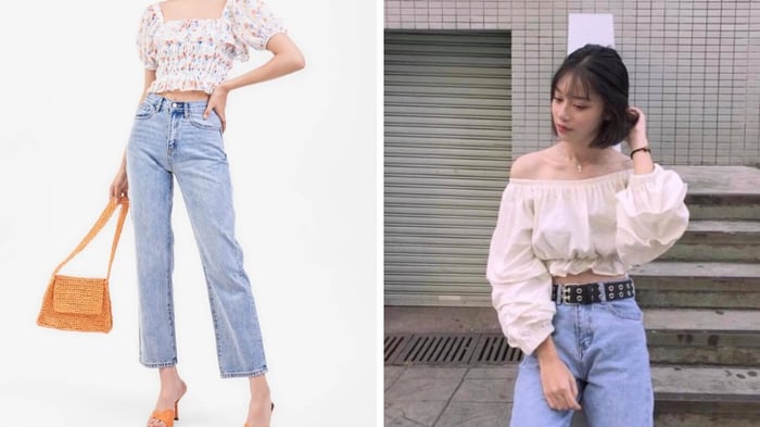 Gợi ý 6 cách mix đồ với áo croptop tay phồng xinh xắn cho chị em phái đẹp