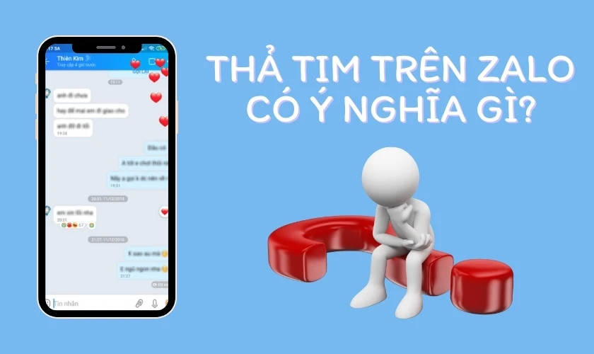 Cách thả tim trên Zalo bay tràn ngập bày tỏ cảm xúc