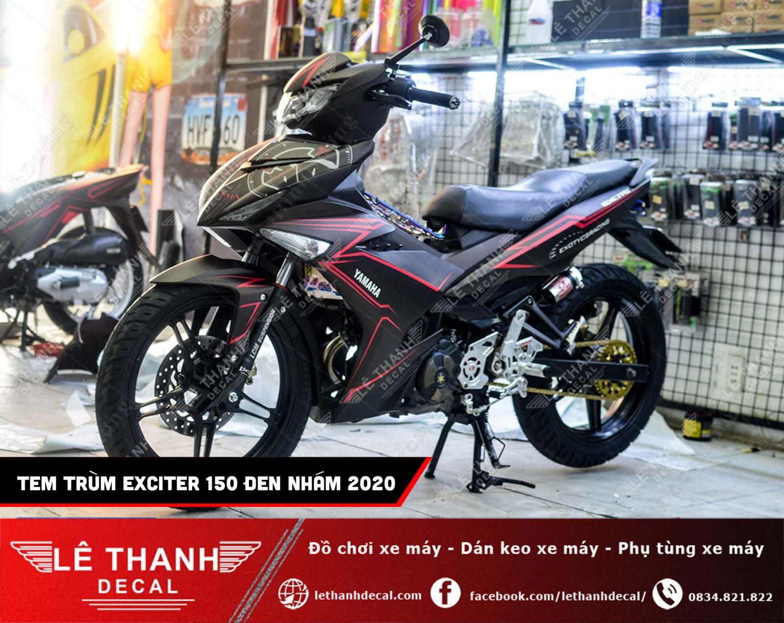 Tem trum Exciter 150 den nham 2020