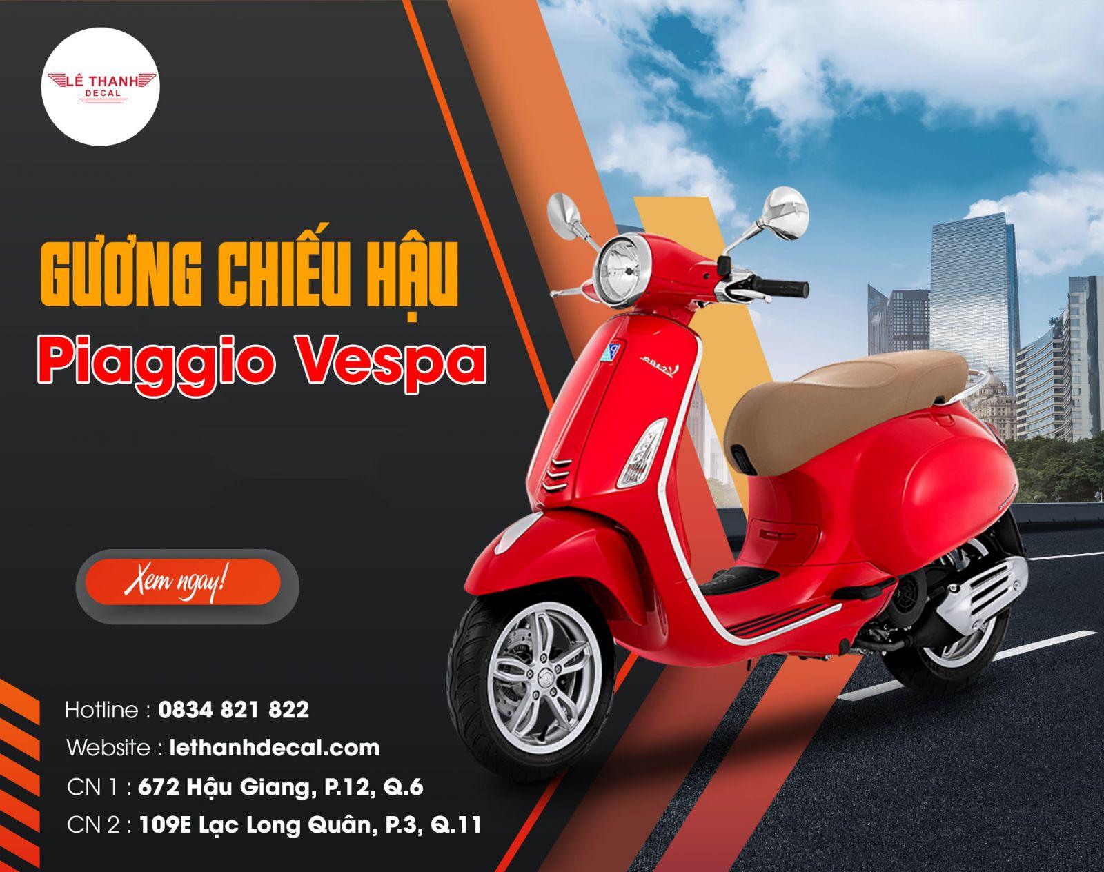 TOP 7 mẫu gương chiếu hậu xe Vespa cao cấp, sang trọng 2024