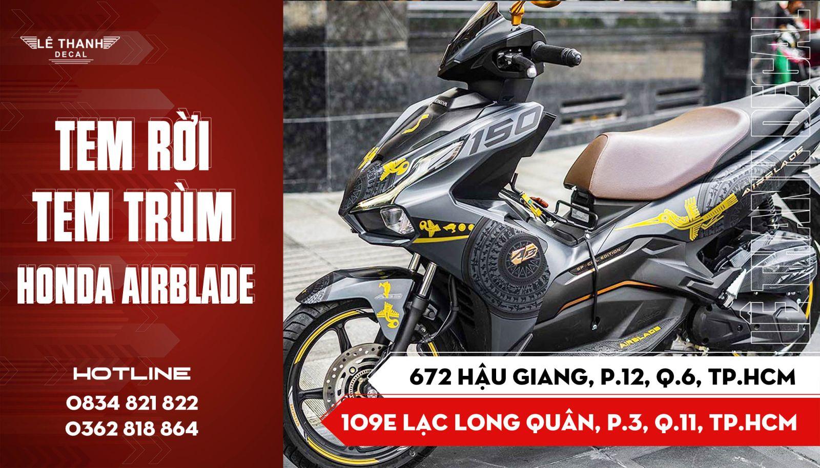 Top 10+ mẫu tem xe Air Blade đẹp mắt, độc đáo 2024