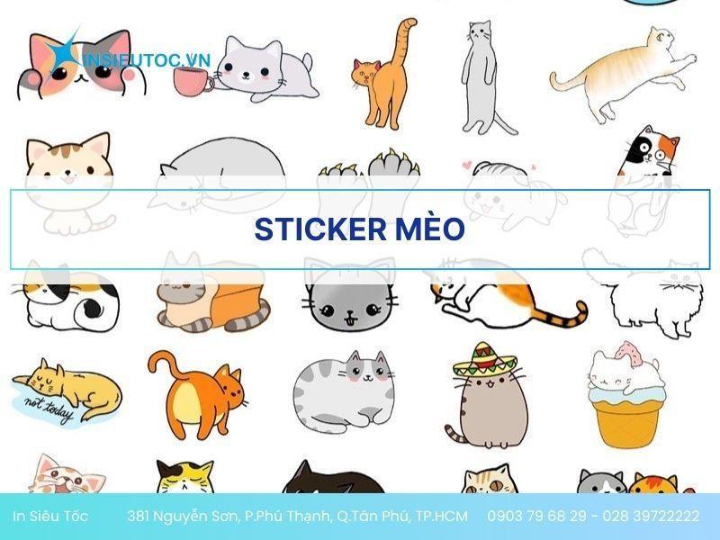 Sticker mèo đang được ưa chuộng