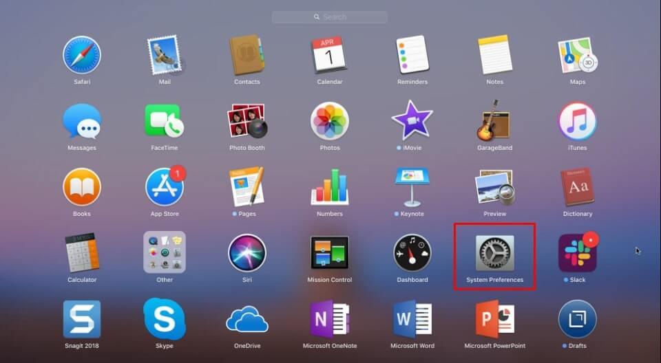 System Preferences trên Macbook